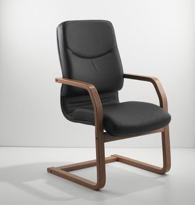 Paris V 531 wood, Chaise de visite de bureau lgante et confortable