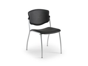 Valeria 65341, Chaise en mtal recouvert de cuir, pour salles d'attente