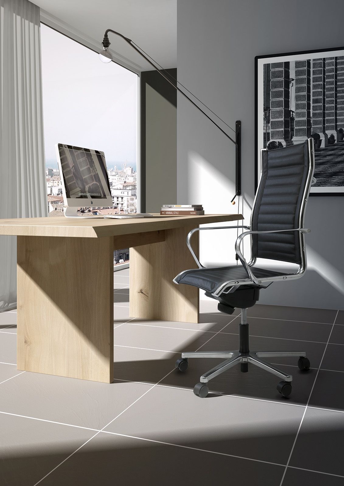 Origami TD high executive 70010, Chaise pivotante sur roulettes, réglable en hauteur, pour bureaux