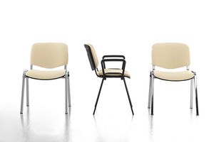 Leo Soft, Bureau rembourré chaise simple, base en métal