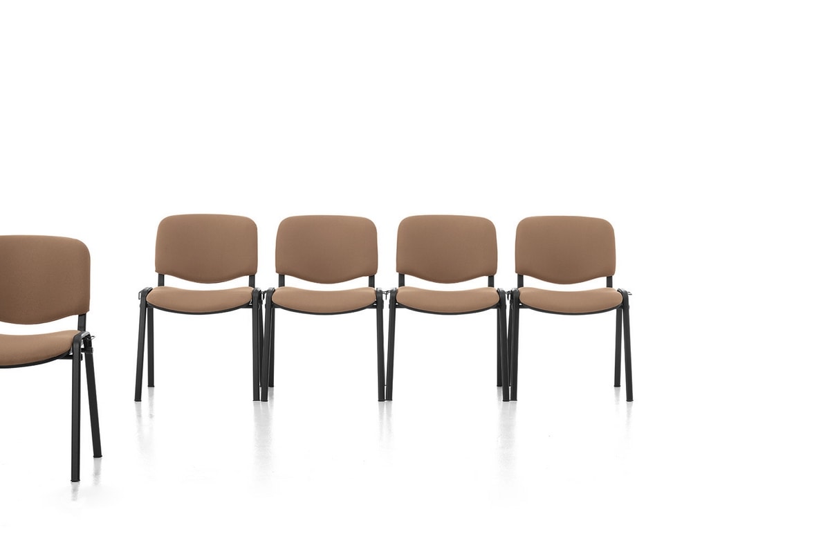 Leo Soft, Bureau rembourré chaise simple, base en métal