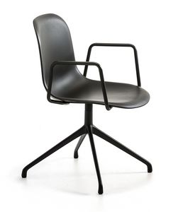 Mni Plastic AR-SP, Chaise de bureau pivotante avec accoudoirs