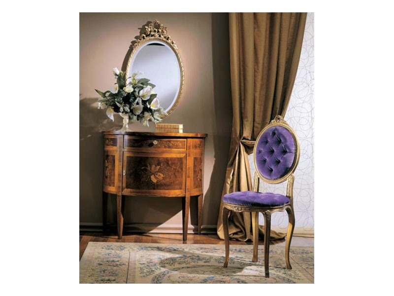3290 CHAIR, Chaise en bois rembourré, le style de luxe classique