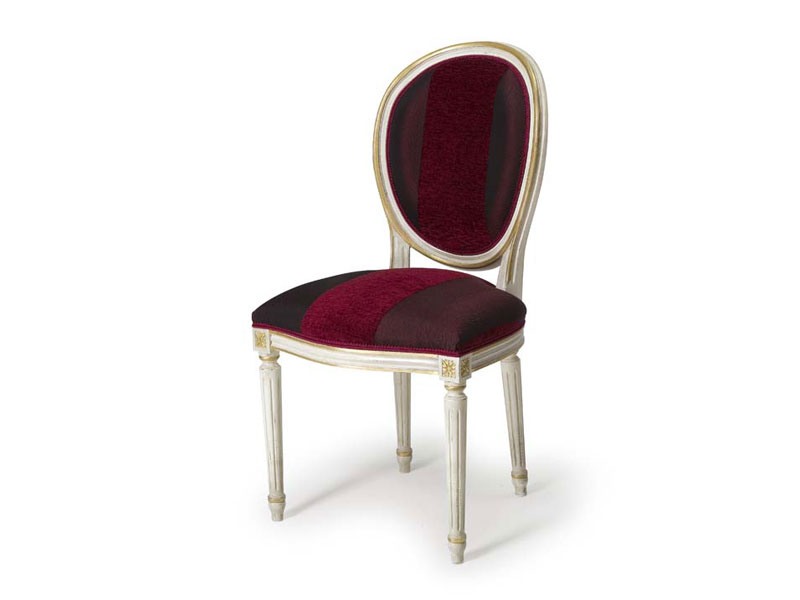 Art.104 chair, Chaise avec dossier rembourré ovale, Style Louis XVI