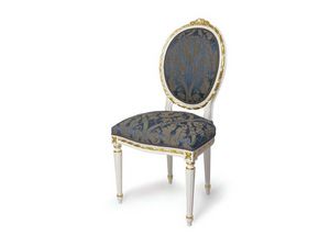 Art.439 chair, Chaise rembourrée avec dossier ovale de style Louis XVI