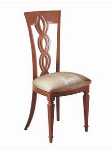 SE28, Chaise en bois, tresse dans le centre-arrire, la salle  manger