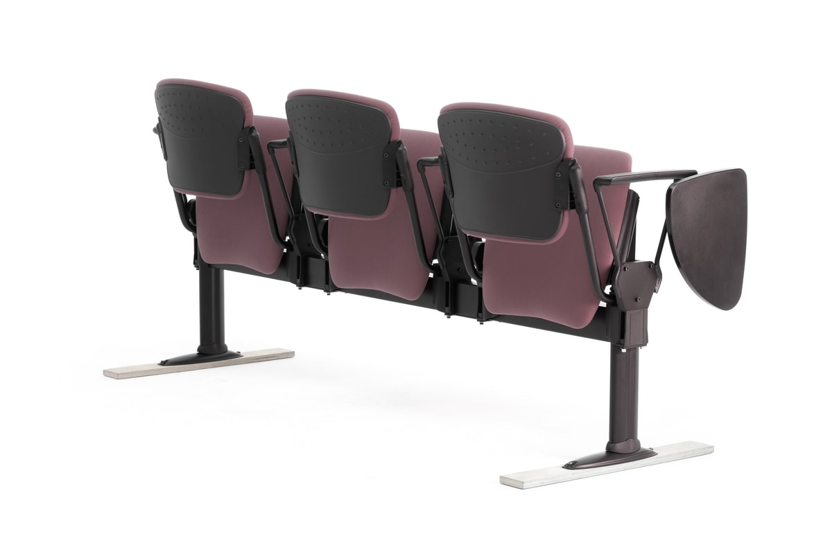 Cortina mixed bench, Banc avec sièges inclinables rembourrés, pour universités