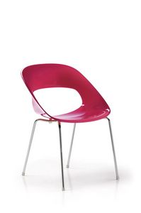 Ella 985, Chaise en plastique colore pour salle d'attente
