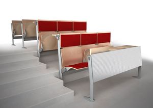 EVOLUTION, Système de chaises et de tables, avec des panneaux insonorisants, de salles de classe et des salles de conférence
