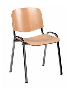 Stella wood 100, Chaise pour salles polyvalentes, empilable, sige en bois