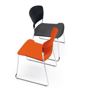 Cameo, Chaise moderne, sige de copolymre, pour bureaux et salles d'attente