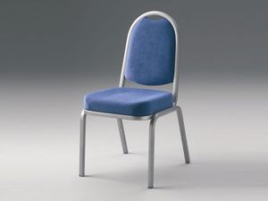 Fiora 60/3, Chaise empilable rembourrée, différentes options disponibles