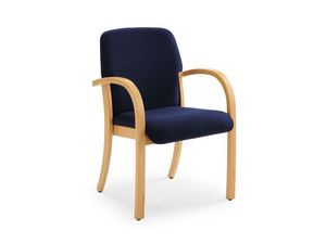 Kali 68501, Fauteuil en bois avec assise et dossier tapisss