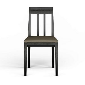 Travet, Chaise en bois massif avec assise rembourr�e