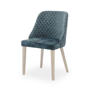 Bolla, Chaise moderne en bois, rembourrée