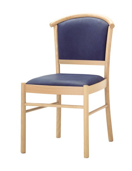 C10, Chaise en bois, assise rembourrée et à l'arrière, pour l'usage de contrat