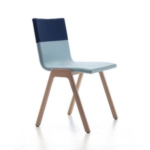 Chromis 4G L, Chaise en bois avec sige rembourr, pour les cuisines modernes