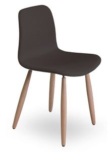 Dama UPW, Chaise avec pieds en htre et corps recouvert de tissu