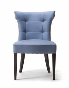 DEVON SIDE CHAIR 049 SA, Chaise rembourre au design raffin