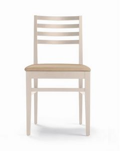 ER 440043, Chaise en bois, dossier  lattes horizontales