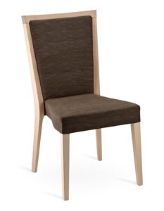 FRIDA, Chaise empilable en bois, parfait pour une utilisation du contrat
