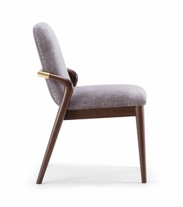 GRACE SIDE CHAIR 074 S, Chaise avec dossier harmonieusement incurv