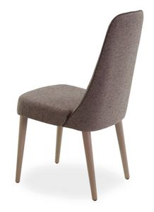 Karina 2 W, Chaise avec pieds en bois, rembourre