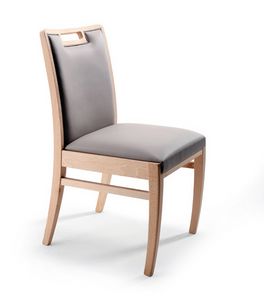 Serena 1, Chaise en bois, idéale pour une utilisation contractuelle