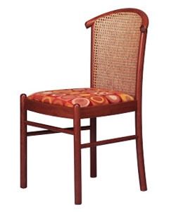 407 C, Chaise avec canne arrière, en hêtre, pour salon de crème glacée