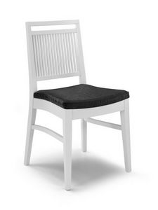 Gaia ST, Chaise en bois moderne avec des lattes verticales