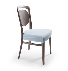 Tiffany, Chaise en bois, assise rembourrée