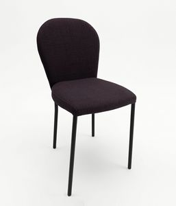 Alice low, Chaise en m�tal rembourr�e, avec rev�tement personnalisable
