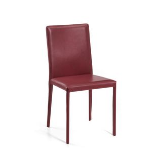Anemone low, Chaise de salle � manger classique, en cuir, pour le salon
