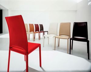 MADELEINE, Cuir chaise moderne, pour la chambre et restaurants réunion