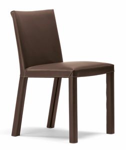 Trama chaise 10.0182, Chaise rembourre avec revtement en cuir
