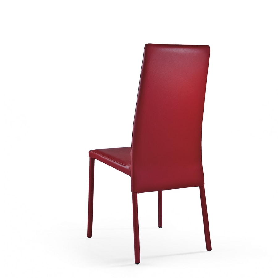 Venere, Chaise de salle à manger moderne, en cuir, pour la salle de réunion