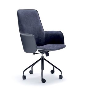 Electa Tall BG, Chaise de bureau de direction rembourre en cuir