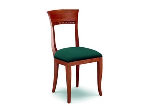 428, Chaise en htre avec assise rembourre pour salles  manger
