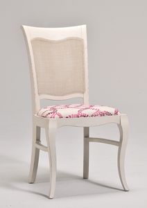 MILUNA chair (with cane) 8127S, Chaise de style classique avec assise et dossier rembourrs