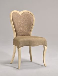 LOVE chaise 8528S, Chaise en htre classique, dossier en forme de coeur