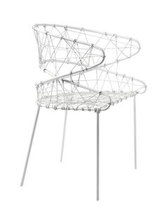 Fluxus, Chaise avec structure en acier tubulaire avec des cordes de polymre