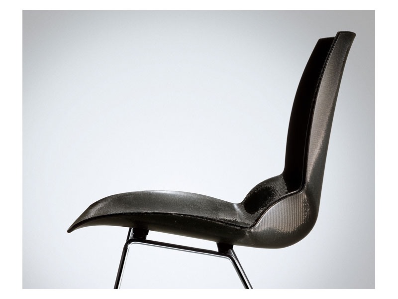 Kaleidos, Chaise avec siège rembourré, recouvert de polymère spécial