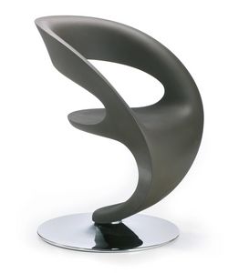 PinUp, Chaise design avec base ronde en acier