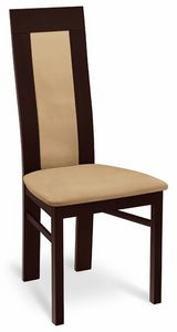 EROS, Chaise en bois rembourre avec un dossier haut, pour les restaurants