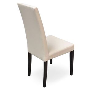 FABIO 2, Beech chaise en bois, recouvert de faux cuir, avec dossier haut