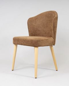 BS478S - Chaise, Chaise en bois de htre avec assise rembourre
