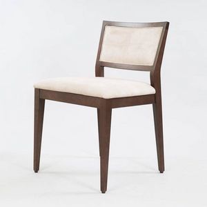BS513S - Chaise, Chaise rembourrée en bois