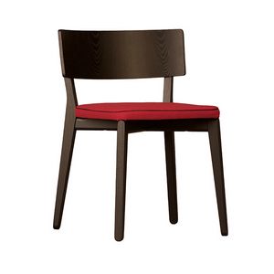 Camilla 5109/F, Chaise en bois avec assise rembourre