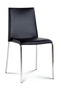 Arka soft, Chaise moderne avec assise et dossier en co-cuir
