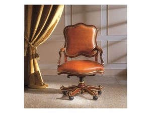 ANTEA OFFICE chaise pivotante 8534A , Fauteuil pivotant sur roulettes, rembourr, style classique